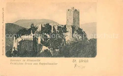 AK / Ansichtskarte Rappoltsweiler_Haut_Rhin_Elsass St Ulrich Burg Rappoltsweiler_Haut