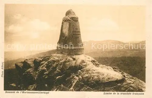 AK / Ansichtskarte Hartmannswillerkopf Limite de la tranchee francaise Hartmannswillerkopf