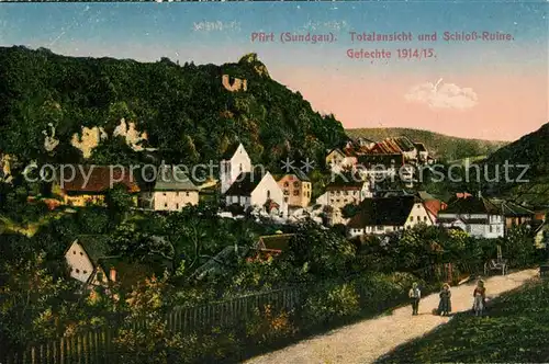 AK / Ansichtskarte Pfirt Total mit Schloss Ruine Pfirt