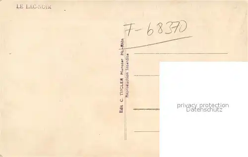 AK / Ansichtskarte Lac_Noir_Alsace Vue partielle Lac_Noir_Alsace