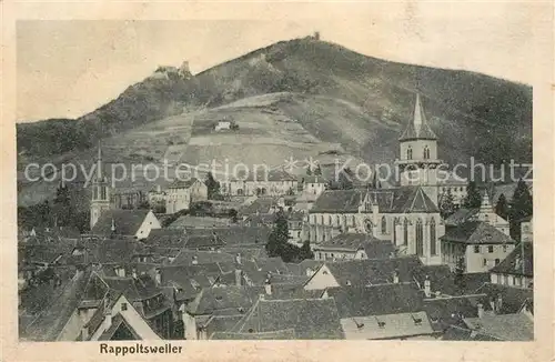AK / Ansichtskarte Rappoltsweiler_Haut_Rhin_Elsass Ortsblick mit Kirche Rappoltsweiler_Haut