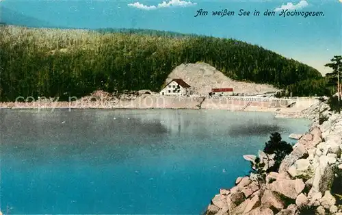 AK / Ansichtskarte Weisser_See_Elsass Seepanorama Hotel Weisser_See_Elsass