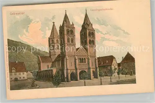 AK / Ansichtskarte Gebweiler_Elsass Leodegariuskirche Gebweiler_Elsass