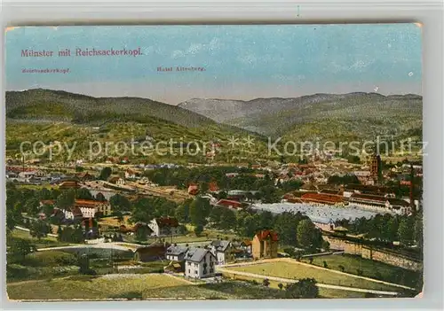 AK / Ansichtskarte Muenster_Elsass mit Reichsackerkopf und Hotel Altenberg Muenster_Elsass