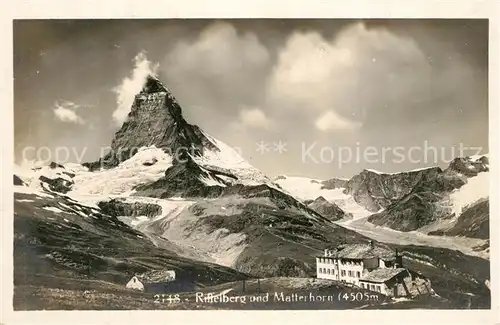 AK / Ansichtskarte Matterhorn_VS Riffelberg  Matterhorn VS