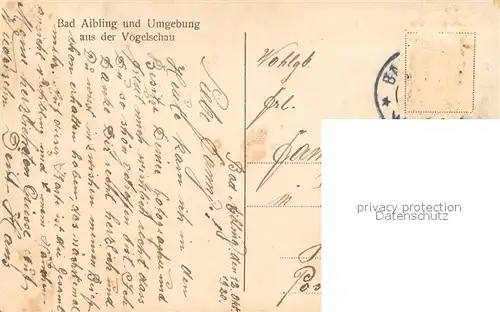 AK / Ansichtskarte Bad_Aibling Vogelschau mit Alpen Bad_Aibling