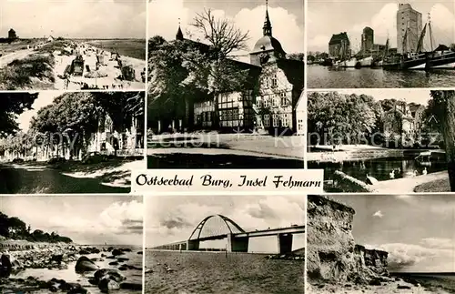 AK / Ansichtskarte Burg_Fehmarn Strand Hafen Steilkueste Bruecke Burg Fehmarn