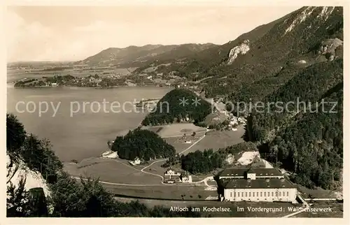 AK / Ansichtskarte Altjoch Fliegeraufnahme Kochelsee Walchenseewerk Altjoch