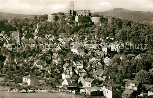 AK / Ansichtskarte Koenigstein_Taunus Fliegeraufnahme mit Festung Koenigstein_Taunus
