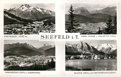 AK / Ansichtskarte Seefeld_Tirol Hocheder Hohe Munde Zugspitze Seefeld Ahrnspitzen Karwendel Seefeld Tirol