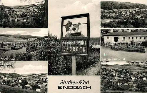 AK / Ansichtskarte Endbach_Gladenbach Kurinstitut Viadukt Fliegeraufnahme Endbach_Gladenbach