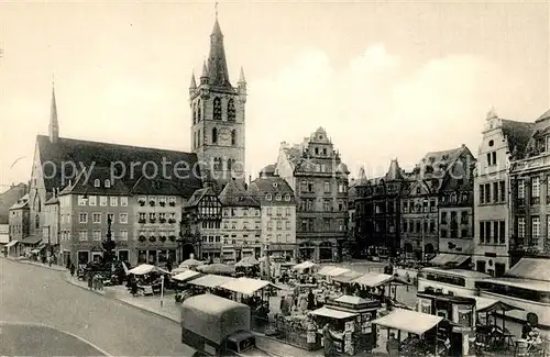 AK / Ansichtskarte Trier Marktplatz mit Gangolfkirche Trier