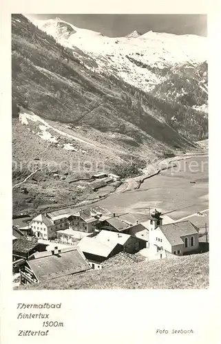 AK / Ansichtskarte Hintertux_Zillertal Kirchenpartie Thermalbad Hintertux_Zillertal
