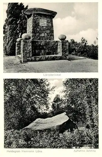 AK / Ansichtskarte Walsrode_Lueneburger_Heide Loensdenkmal Heidegrab Hermann Loens Walsrode_Lueneburger_Heide
