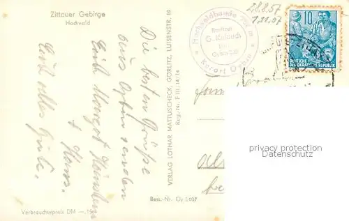 AK / Ansichtskarte Hochwald_Zittau Turm  Hochwald Zittau