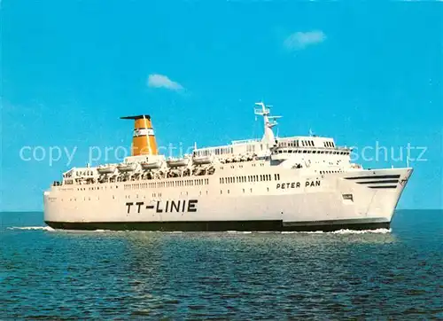 AK / Ansichtskarte Schiffe_Ships_Navires M S Peter Pan TT Linie  Schiffe_Ships_Navires