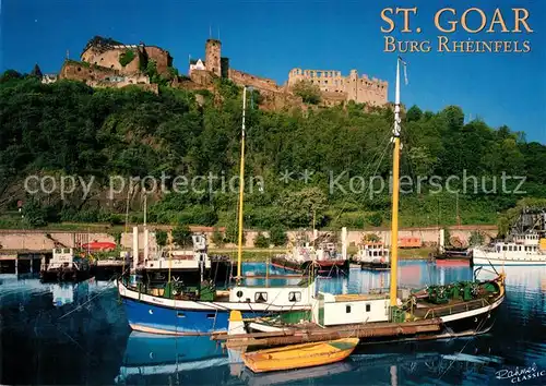 AK / Ansichtskarte Segelboote St. Goar Burg Rheinfels  Segelboote