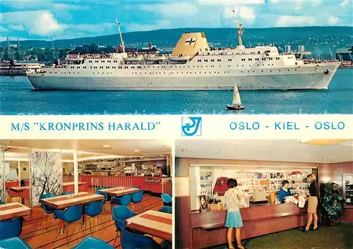 AK / Ansichtskarte Schiffe_Ships_Navires M S Kronprins Harald  Schiffe_Ships_Navires