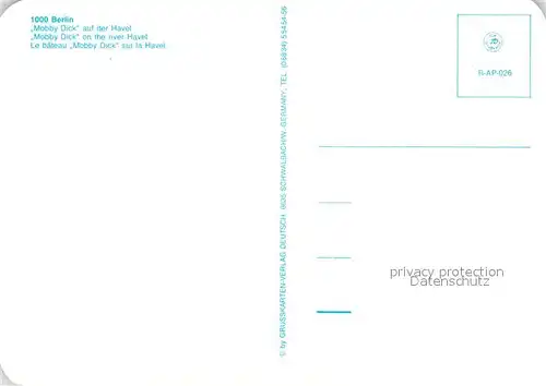 AK / Ansichtskarte Motorschiffe Mobby Dick Berlin  Motorschiffe