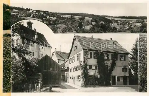 AK / Ansichtskarte Untermusbach_Freudenstadt Gasthaus zur Rose Landschaftspanorama Untermusbach_Freudenstadt