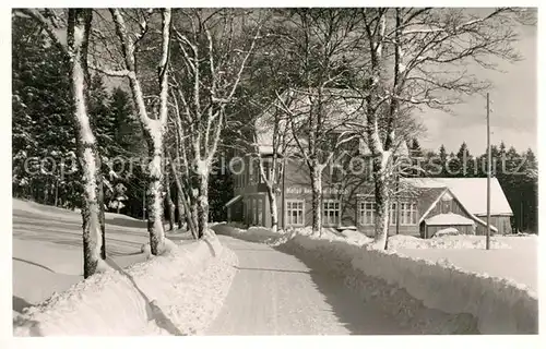 AK / Ansichtskarte Oberzwieselberg Hotel Pension Hirsch Winterlandschaft Schwarzwald 