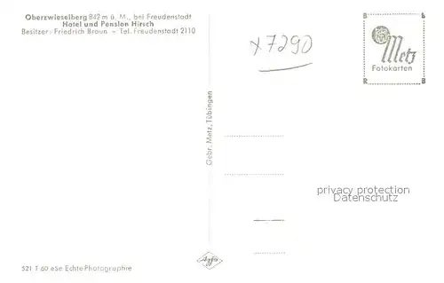 AK / Ansichtskarte Oberzwieselberg Hotel Pension Hirsch Winterlandschaft Schwarzwald 