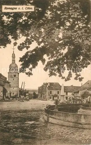 AK / Ansichtskarte Romagne sous les Cotes Place Fontaine Eglise Romagne sous les Cotes