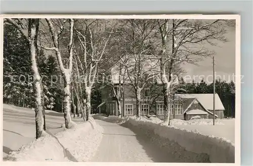 AK / Ansichtskarte Oberzwieselberg Hotel Pension Hirsch Winterlandschaft Schwarzwald 