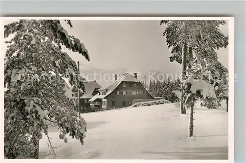 AK / Ansichtskarte Kniebis_Freudenstadt Gasthaus Pension zum Schwarzwald Winterimpressionen Kniebis_Freudenstadt