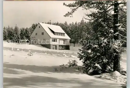 AK / Ansichtskarte Kniebis_Freudenstadt Gaestehaus Pension Haus Welle Winterlandschaft Schwarzwald Kniebis_Freudenstadt