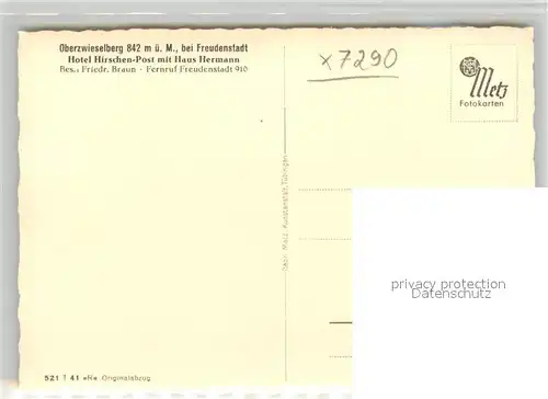 AK / Ansichtskarte Oberzwieselberg Hotel Hirschen Post mit Haus Hermann 