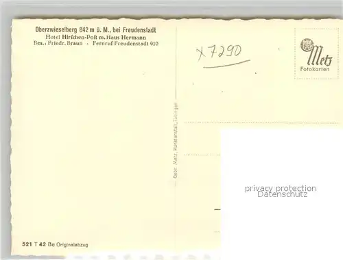 AK / Ansichtskarte Oberzwieselberg Hotel Hirschen Post mit Haus Hermann im Schwarzwald 