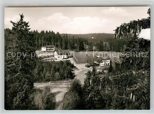 AK / Ansichtskarte Kniebis_Freudenstadt Durchblick zur Pension Klaissle Vesperstube Kurort im Schwarzwald Kniebis_Freudenstadt