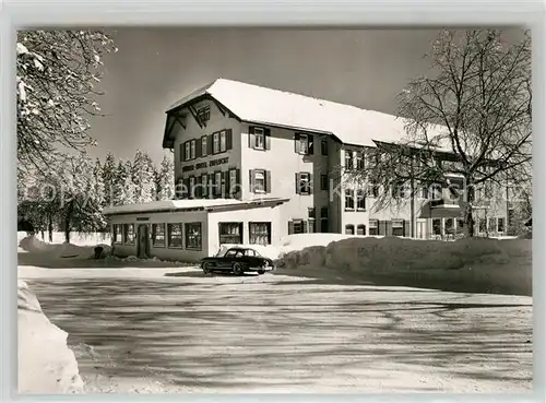 AK / Ansichtskarte Freudenstadt Schmelzles Hoehenhotel Zuflucht im Winter Freudenstadt