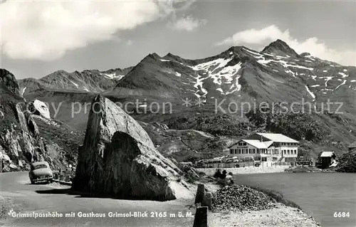 AK / Ansichtskarte Grimsel_Passhoehe mit Gasthaus Grimsel Blick Grimsel Passhoehe