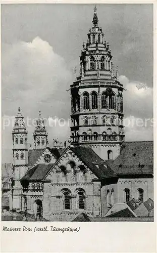 AK / Ansichtskarte Mainz_Rhein Dom Mainz Rhein