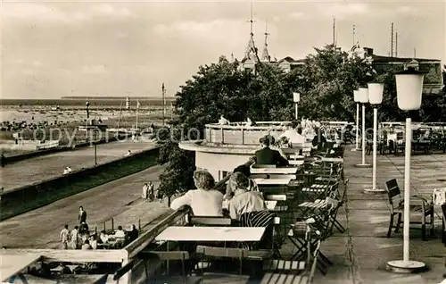 AK / Ansichtskarte Warnemuende_Ostseebad HOG Strandhaus Terrasse Warnemuende_Ostseebad