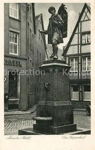 AK / Ansichtskarte Muenster_Westfalen Der Kiepenkerl Denkmal Muenster_Westfalen