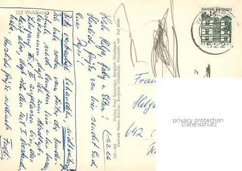 AK / Ansichtskarte Waldbroel Hollenberg Gymnasium Stadtblick Teilansicht Feriensiedlung Berliner Str Waldstrandbad Waldbroel