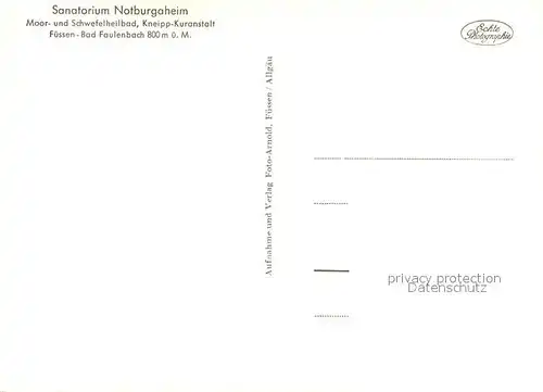 AK / Ansichtskarte Bad_Faulenbach Sanatorium Notburgaheim Bad_Faulenbach