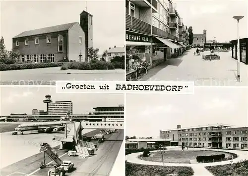 AK / Ansichtskarte Badhoevedorp Kirche Strassen Flugplatz Park Badhoevedorp