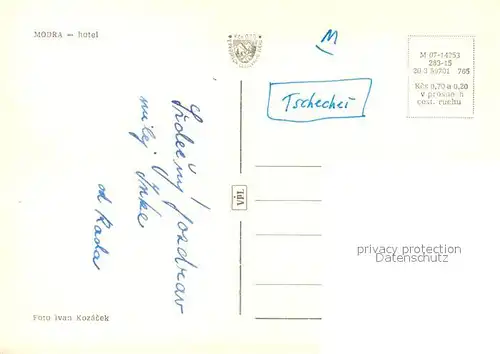 AK / Ansichtskarte Modra Hotel Modra