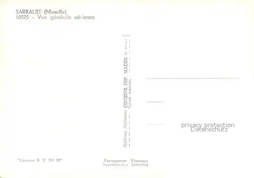 AK / Ansichtskarte Sarralbe Vue generale aerienne Sarralbe