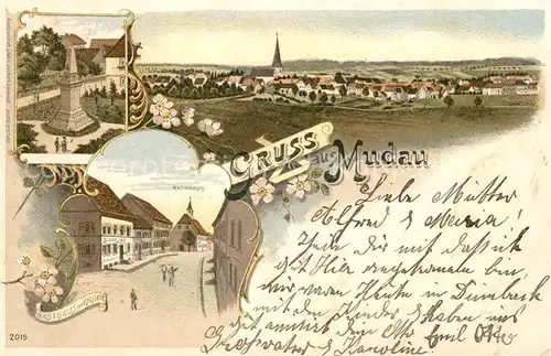 AK / Ansichtskarte Mudau Rathaus Gasthaus Krone Mudau