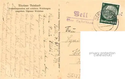 AK / Ansichtskarte Bell_Hunsrueck Gemischtwarengeschaeft von Nicolaus Reinhard Bell Hunsrueck