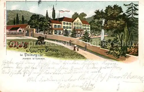 AK / Ansichtskarte Freiburg_Breisgau Jesuiten Schloss Freiburg Breisgau