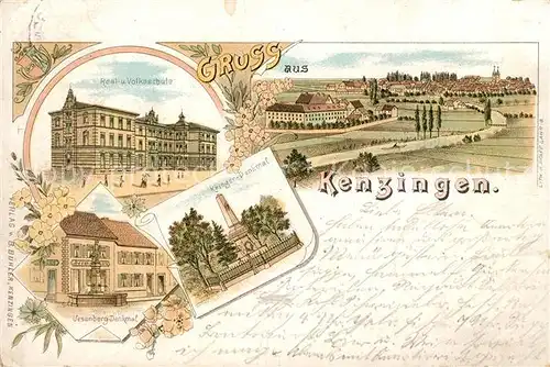 AK / Ansichtskarte Kenzingen Kriegerdenkmal Realvolkshochschule Uesenberg Denkmal Kenzingen