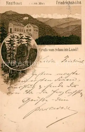AK / Ansichtskarte Schauinsland Rasthaus Friedrichshoehe Schauinsland
