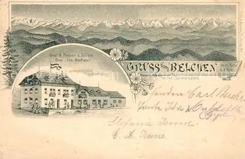 AK / Ansichtskarte Belchen_Baden Hotel Belchen  Belchen_Baden