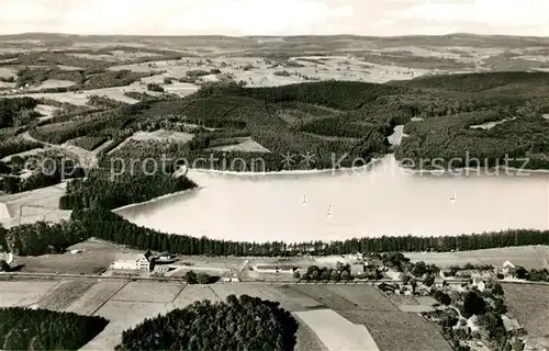 AK / Ansichtskarte Marienheide Brucher Talsperre Fliegeraufnahme Marienheide